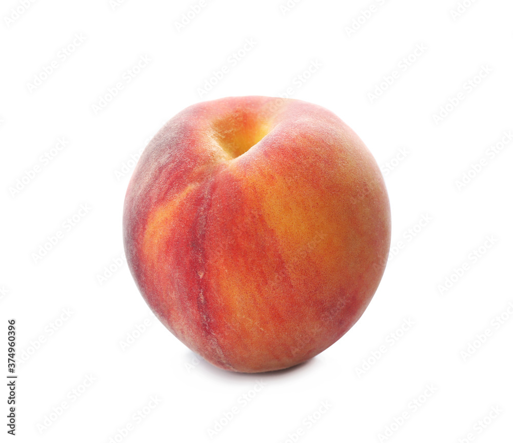 Delicious ripe juicy peach isolated on white Delicious ripe juicy peach isolated on white
