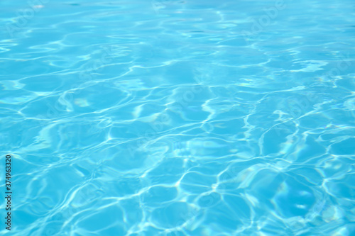 Swimming pool with clean water as background  closeup