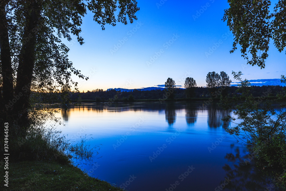 Calm river on a Summers night