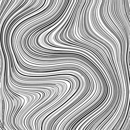 Marble swirl wave pattern texture, thin lines, transparent background. Backdrop to use for overlay, montage or brushes. Easy to recolor. Abstract vector illustration, eps 10. 