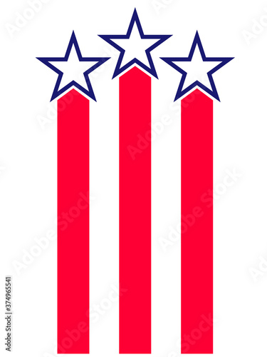 Abstract American flag symbol logo sign emblem icon.