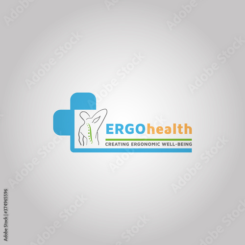 ergonomic and health Vector logo design template idea and inspiration