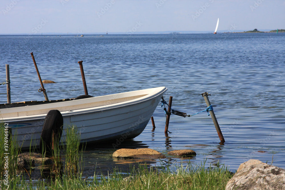 Obraz premium Boot, Kahn, Schiff, Ostsee, Soelvesborg, Schweden, Europa
