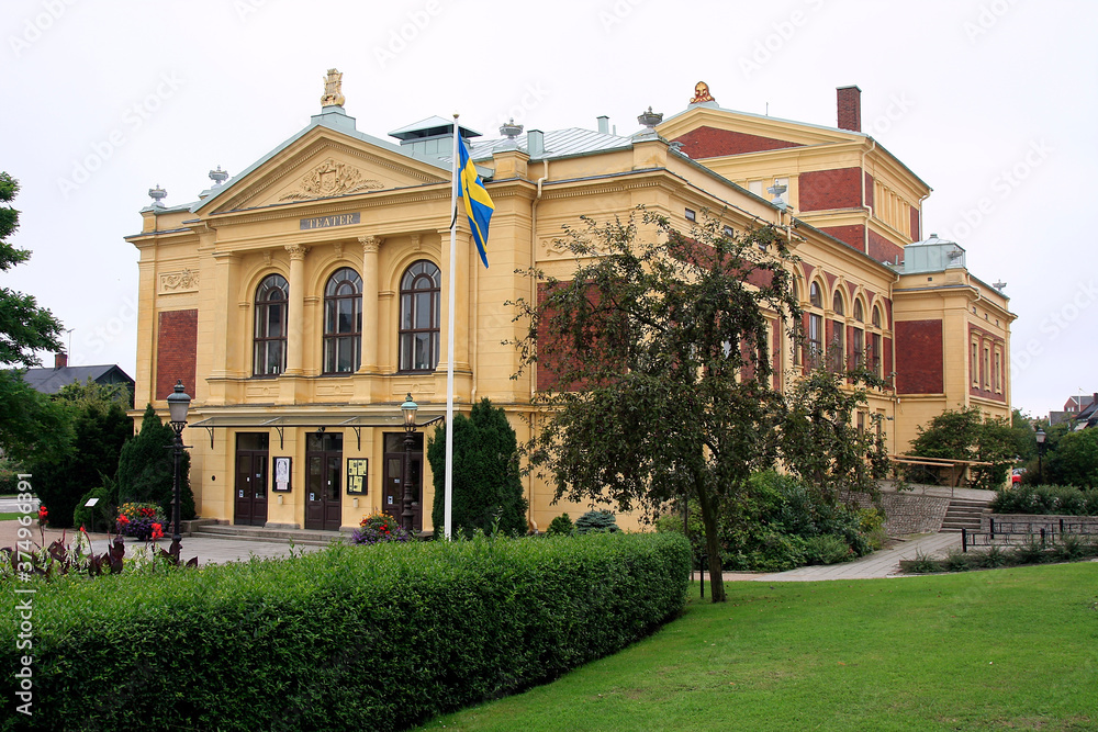 Naklejka premium Theater, Ystad Theater, Stadttheater, Ystad, Schweden, Europa