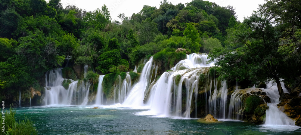 Fototapeta premium krka waterfalls in split croatia