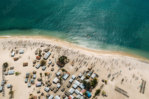 Aerial view of fishermens village at Sarodrano, Saint Augustin, Madagascar. photo