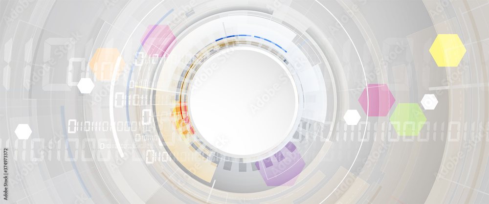 Obraz premium Abstract tech background. Futuristic technology interface