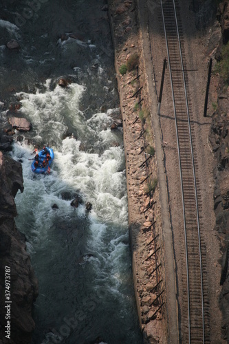 Rafters On Arkansas River by Royal Gorge