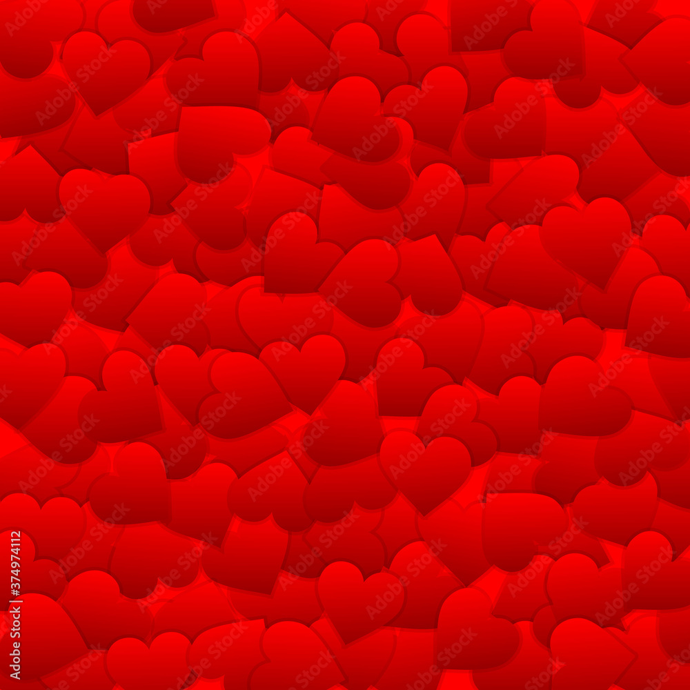 Heart confetti valentines day background