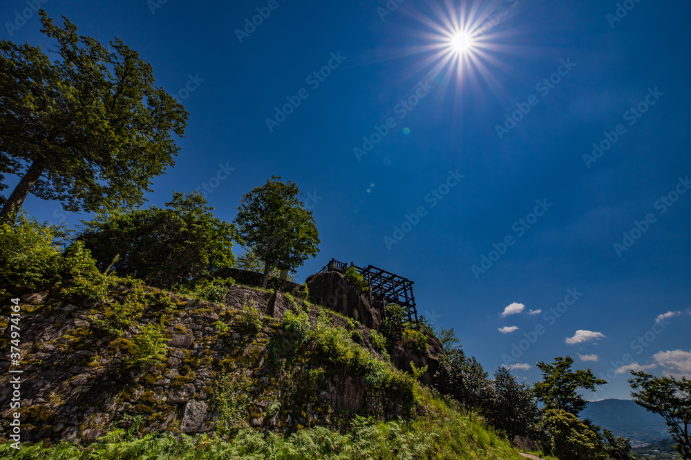 Obraz premium 苗木城跡