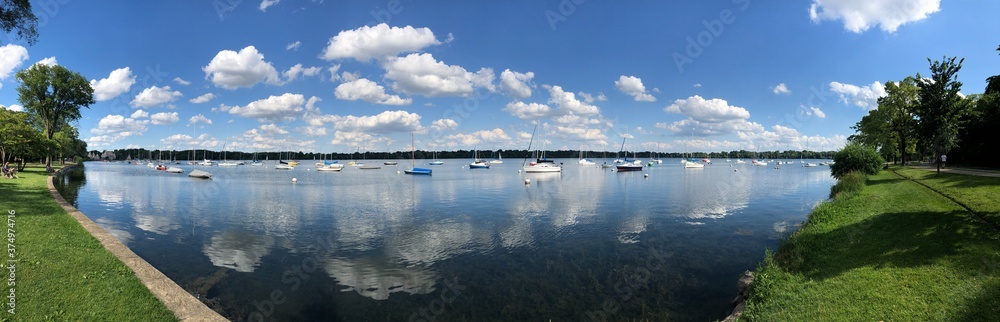 Fototapeta premium reflections on Lake Harriet