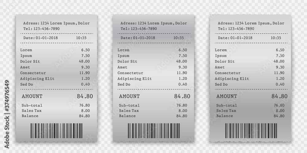 Fototapeta premium set blank paper check