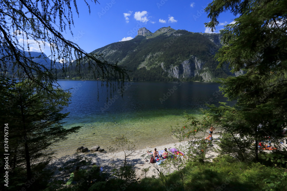 Lake Altausseer see and mount Loser, Ausseerland, Totes Gebirge, Styria, Alps, Austria