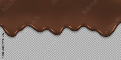 Dripping Melted Chocolate Background