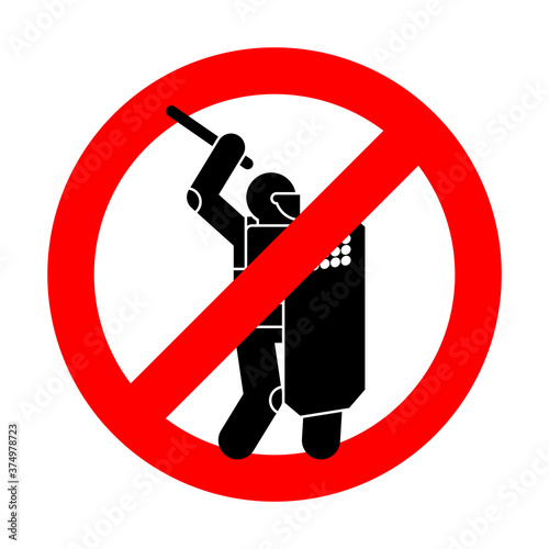 Stop police arbitrariness. Red road Forbidding. Ban riot police Violence and bullying