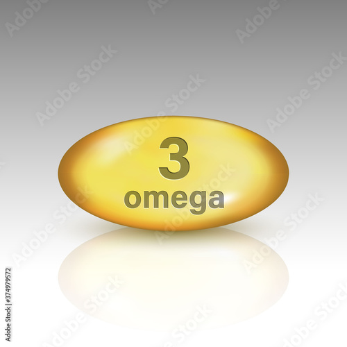 Omega 3. vitamin drop pill