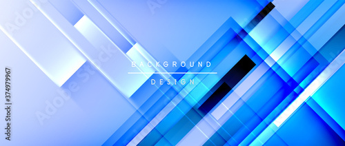 Dynamic lines on fluid color gradient. Trendy geometric abstract background for your text, logo or graphics