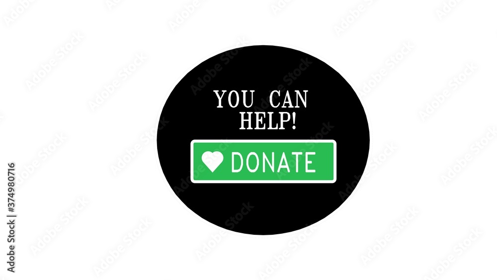 Help and donation button. donate Icon. International charity day