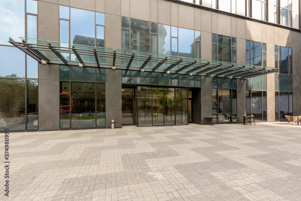 Entrance area of a urban city hotel