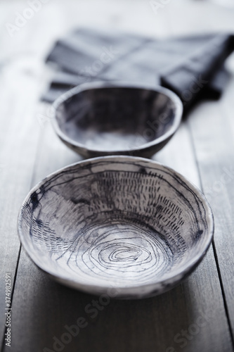 Wabi Sabi pottery bowls photo