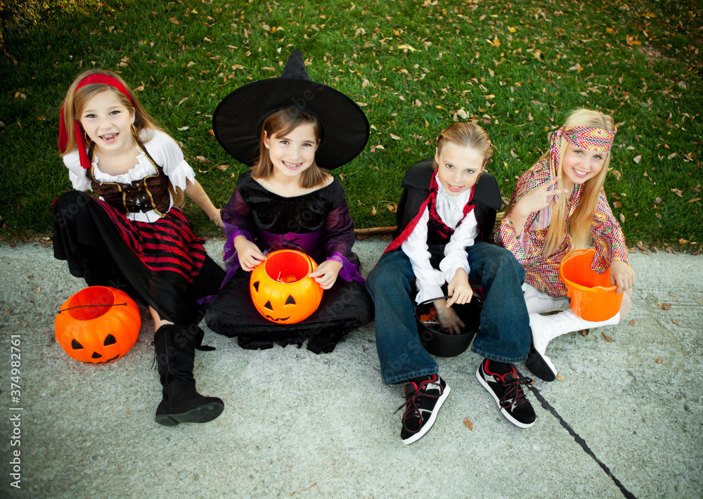 Halloween: Kids Excited for More Trick or Treating Stock Photo | Adobe Stock