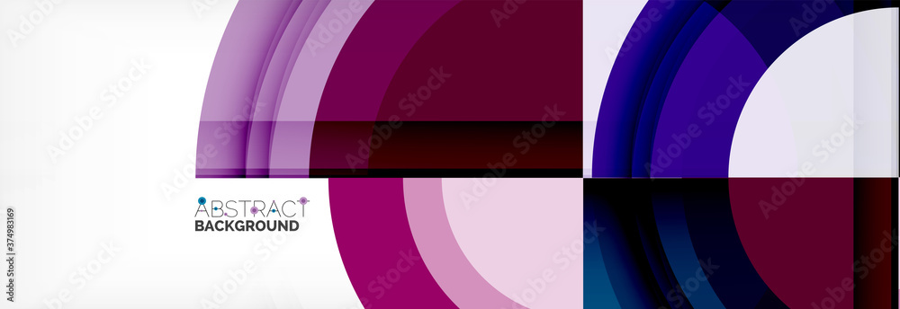 Round shapes, triangles and circles. Modern abstract background Round shapes, triangles and circles. Modern abstract background