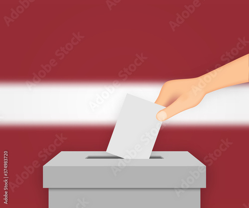 Latvia election banner background. Template for your design