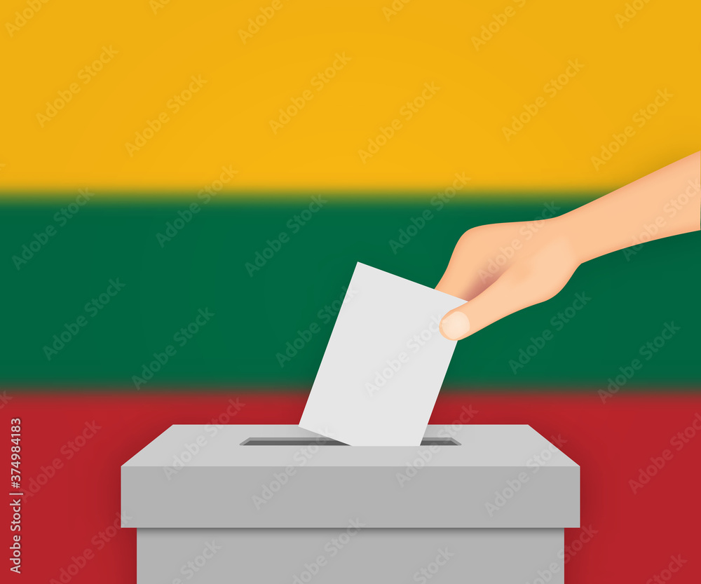 Lithuania election banner background. Template for your design Lithuania election banner background. Template for your design