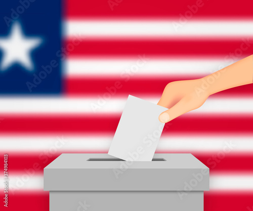 Liberia election banner background. Template for your design