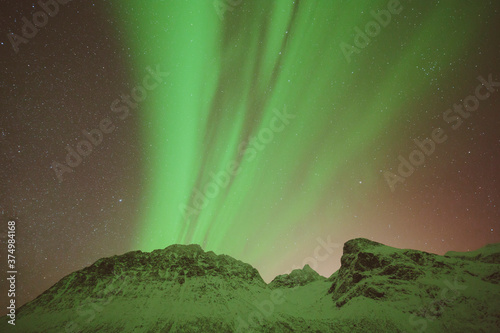 Aurora Borealis, Northern Lights, Troms region, Norway photo