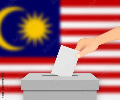 Malaysia election banner background. Template for your design