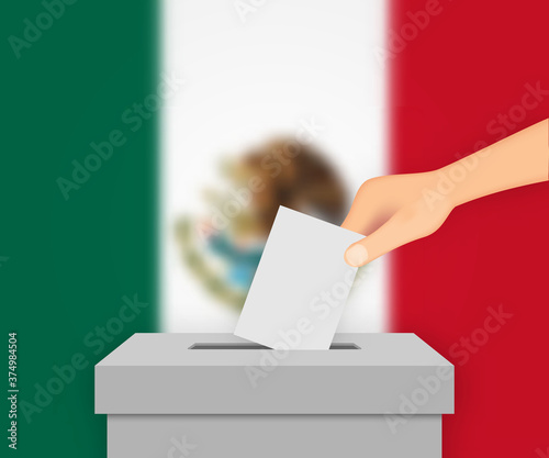 Mexico election banner background. Template for your design