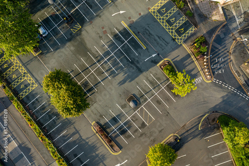 Empty Car Park Top Down View