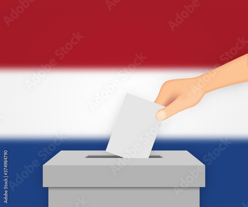 Netherlands election banner background. Template for your design