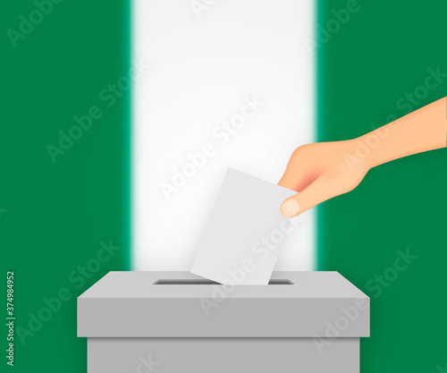 Nigeria election banner background. Template for your design