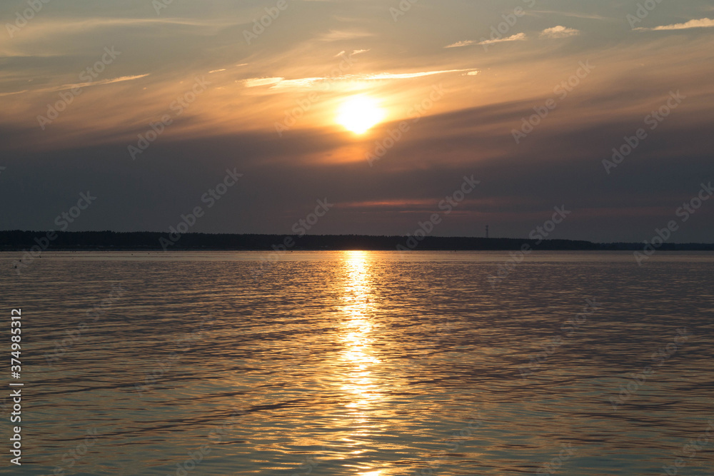 Sonnenuntergang in Prerow an der Ostsee