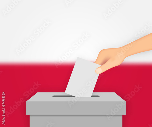 Poland election banner background. Template for your design