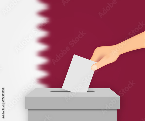 Qatar election banner background. Template for your design