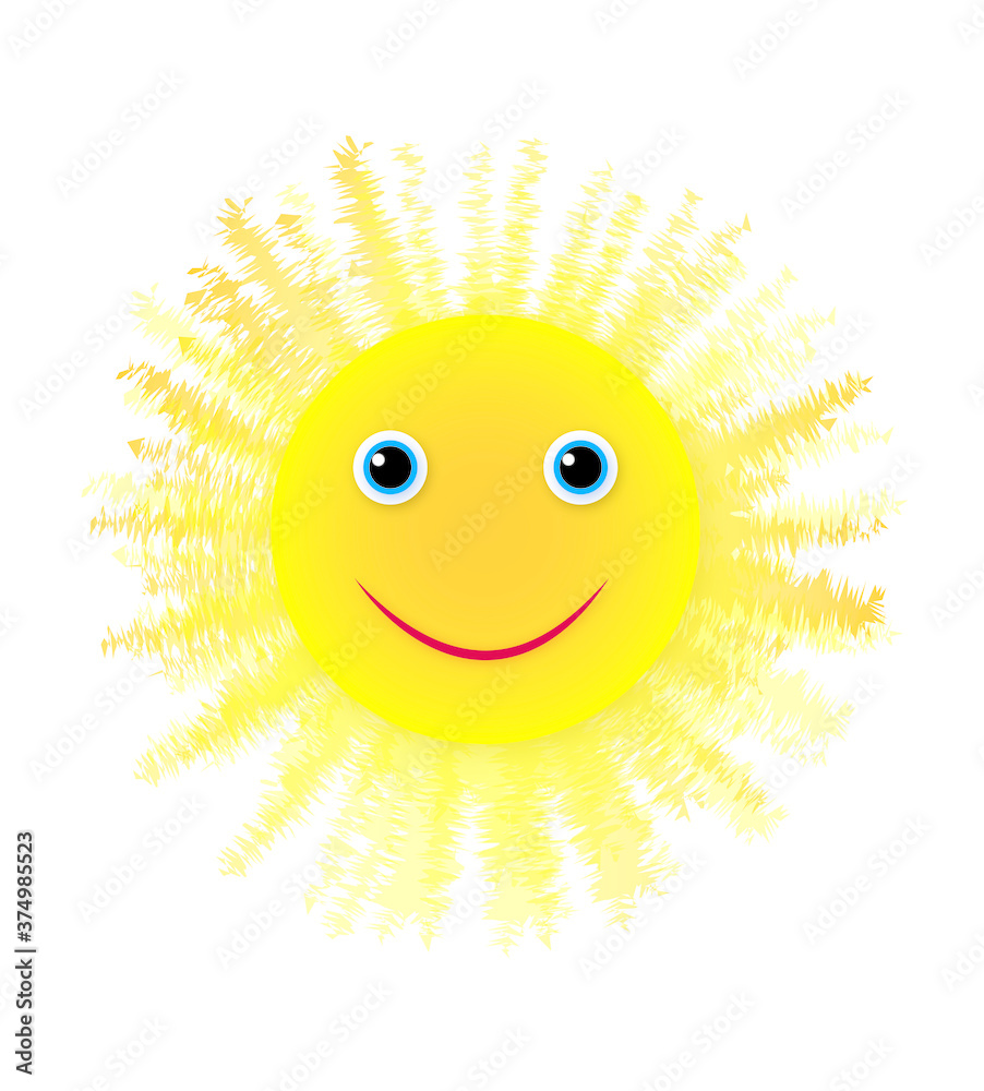 Funny smiling sun
