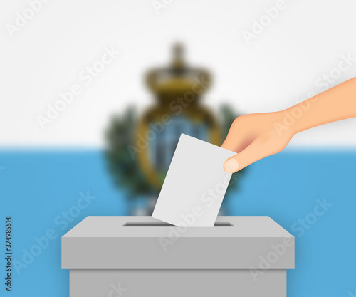 San Marino election banner background. Template for your design
