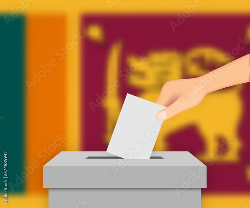 Sri Lanka election banner background. Template for your design