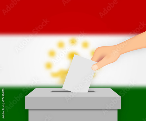 Tajikistan election banner background. Template for your design