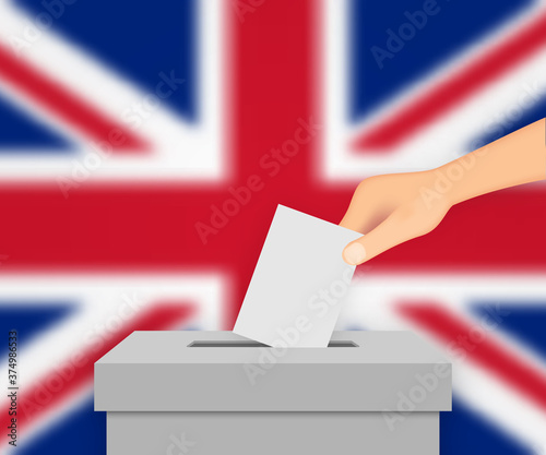 United Kingdom election banner background. Template for your design