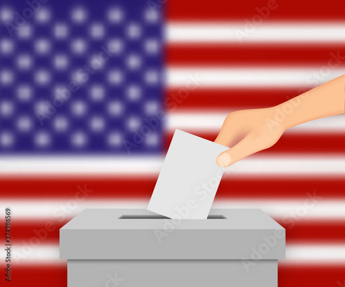 United States election banner background. Template for your design
