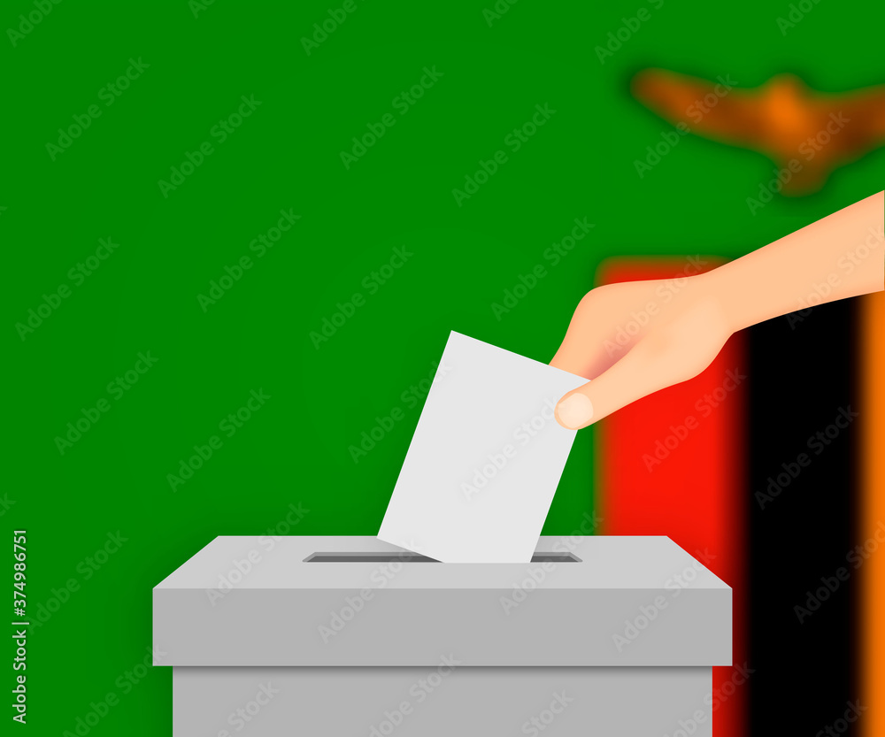Zambia election banner background. Template for your design Zambia election banner background. Template for your design