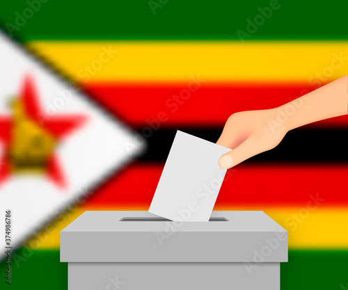 Zimbabwe election banner background. Template for your design