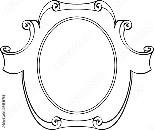 Vector shield or cartouche design