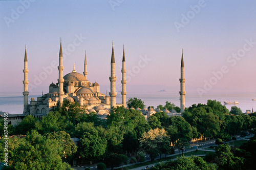 View of the Sultan Ahmed Mosque. Istanbul. Turkey. photo