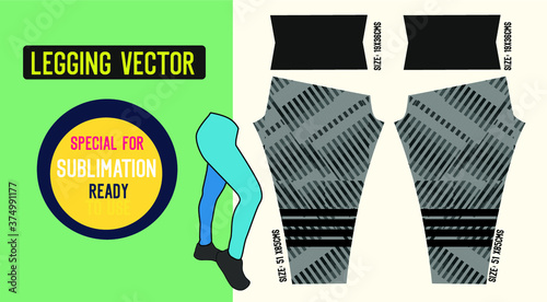 fitness leggings pants vector with mold and ready to use  