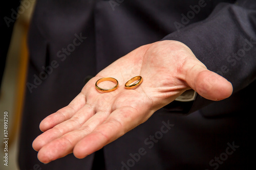 wedding rings on hands